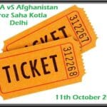 How To Buy India Vs Afghanistan Delhi (11 Oct 2023) Tickets ?