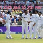 England Tour India 2024 Test Match Details, Venue, Tickets, Schedule, Time Table