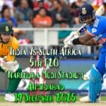 India Vs South Africa 5th T20 Ahmedabad Tickets (19 December 2025)