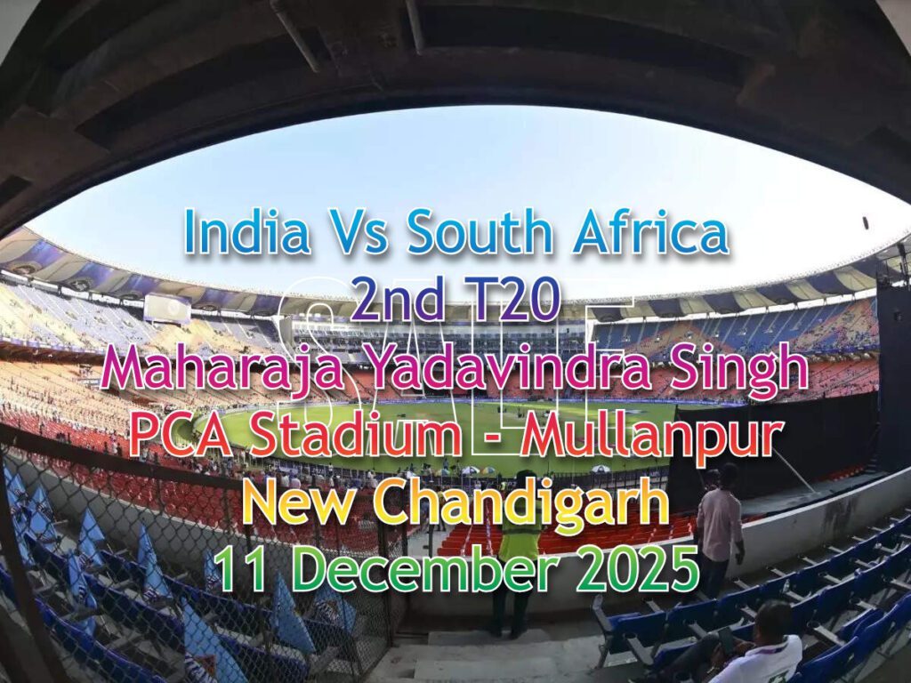 India Vs South Africa New Chandigarh Tickets - 2nd T20 Match Tickets (11 Dec 2025)