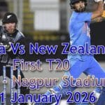 India Vs New Zealand 1st T20 - VCA Stadium Nagpur Tickets 21 January 2026