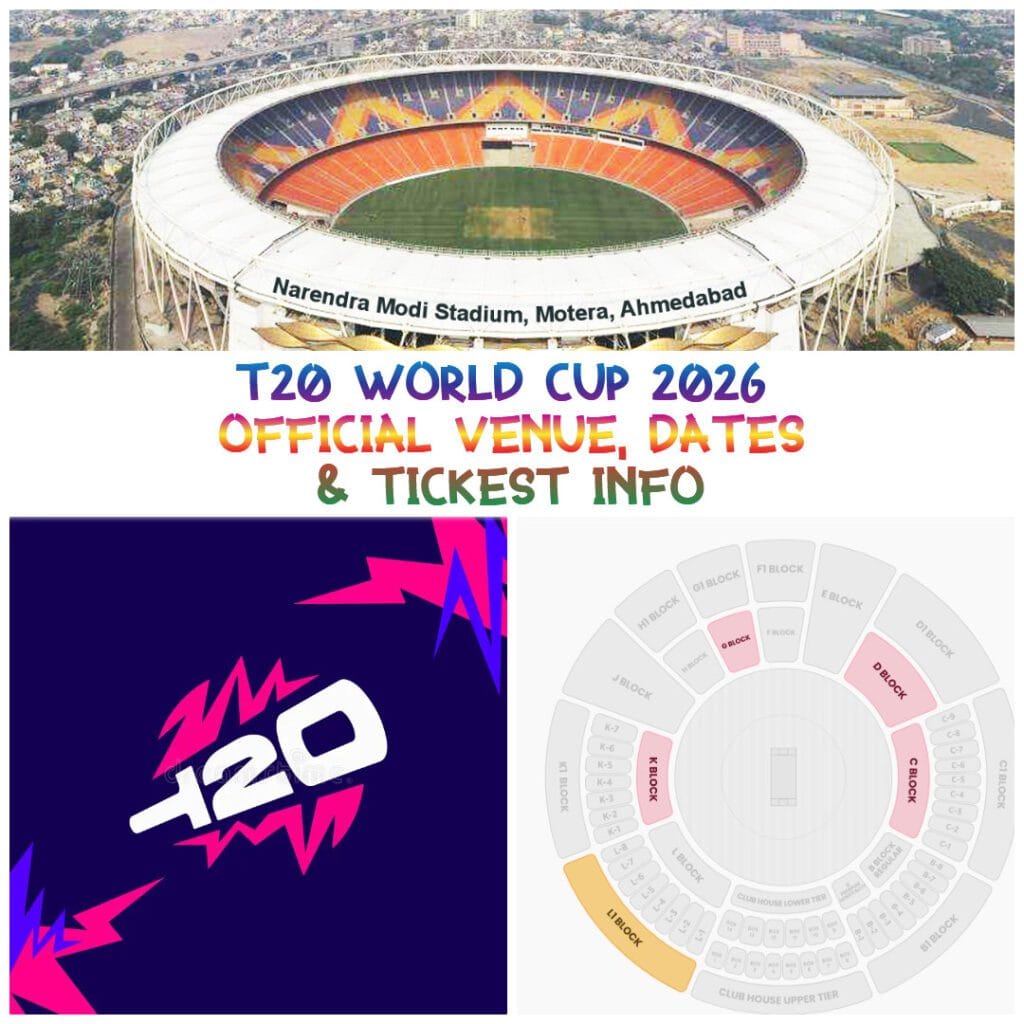 T20 World Cup 2026 Schedule, Official Venues, Tickets, Dates