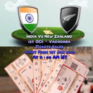 Finally Tickets Sale Start For IND Vs NZ On 1st January 2026 At 11:00 AM - Know Full Details