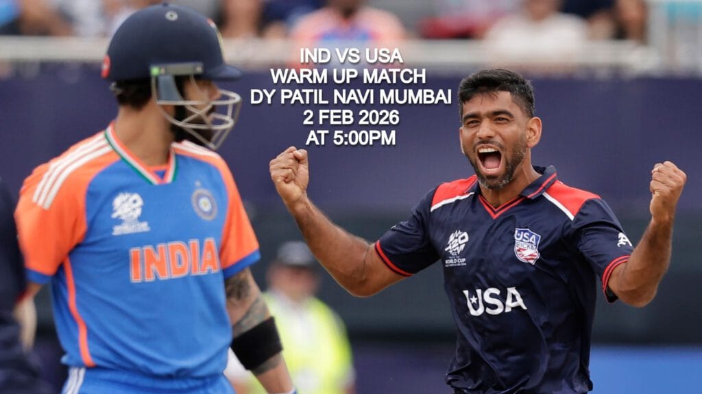 India Vs USA WARM UP Match Tickets Navi Mumbai 2 FEB 2026