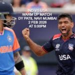 India Vs USA WARM UP Match Tickets Navi Mumbai 2 FEB 2026