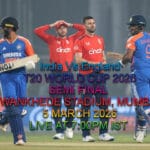 India Vs England Semi Final Mumbai Match Tickets (5th March 2026)