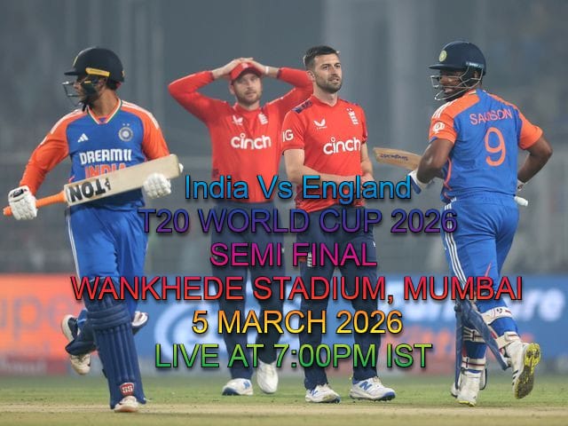 India Vs England Semi Final Mumbai Match Tickets (5th March 2026)