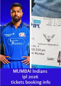 TATA IPL Mumbai India Match Tickets Booking Process & Price 2026