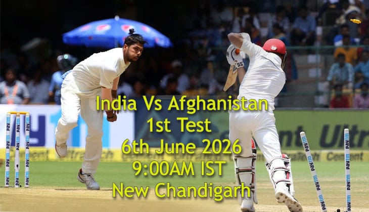 India Va Afghanistan 1st Test New Chandigarh 6-10 June 2026 Tickets