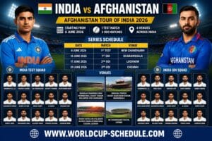 India Vs Afghanistan Schedule 2026 || Afghanistan Tour India || Dates, Venue, Time
