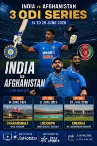 India Vs Afganistan Tickets Price {Dharamshala, Lucknow & Chennai)