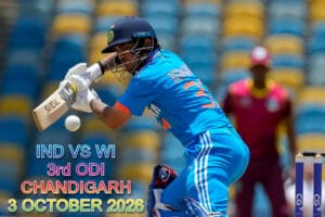 India Vs West Indies 3rd ODI - New Chandigarh @ 3rd October 2026