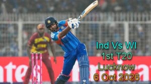 India Vs West Indies 1st T20 - ''Lucknow Tickets @ 6 OCT 2026